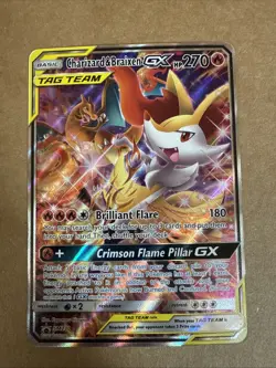 Pokemon TCG Charizard & Braixen GX Black Star Promo SM230 Holo - Image 1