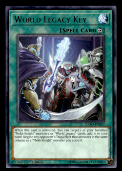 Yugioh - World Legacy Key - EXFO-EN057 - Rare - 1st Ed. -NM - Image 1
