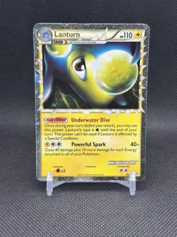 Lanturn Prime 86/95 Heart Gold Soul Silver Unleashed Holo Rare Pokemon TCG Card - Image 1