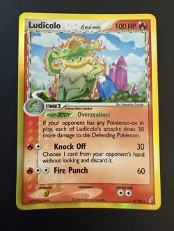Pokemon Crystal Guardians Ludicolo Delta Species - 6/100 - Holo Card NM - Image 1