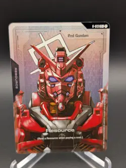 Gundam TCG Card Game Dual Impact Foil Resource GD02 C+ R-013 Red Gundam NM - Image 1