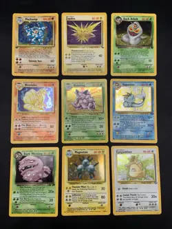 Vintage Holo Rare Pokemon Cards WOTC 1999 Base Set, Fossil, Jungle, Rocket MP/HP - Image 1