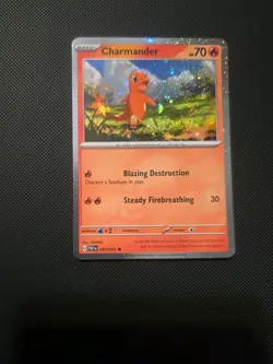 Charmander - Cosmos Holo - Paldean Fates 007/191 Promo Pokemon Card NM - Image 1