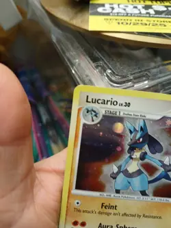 Pokemon TCG Lucario Holo Rare Card 6/130 Diamond and Pearl 2007 - Image 2