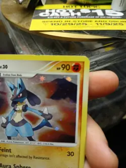 Pokemon TCG Lucario Holo Rare Card 6/130 Diamond and Pearl 2007 - Image 3