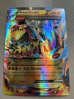 Pokemon Card Primal Groudon EX 86/160 Primal Clash Half Art Rare Near Mint - Image 1