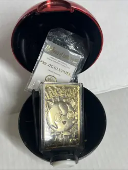 Pokemon Jigglypuff 23K Gold Plated Trading Card 1999 Burger King Limited Edition - Image 1