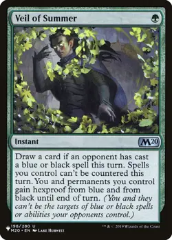 MTG Magic the Gathering Veil of Summer (436/1308) The List NM - Image 1