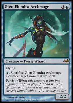 MTG Magic the Gathering Glen Elendra Archmage (22/187) Eventide LP - Image 1