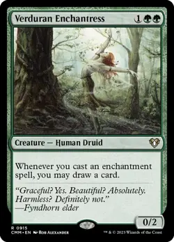 MTG Magic the Gathering Verduran Enchantress (915/1173) Commander Masters NM - Image 1