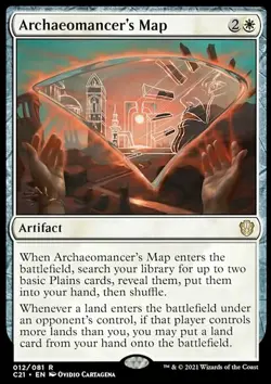 MTG Magic the Gathering Archaeomancer's Map (12/465) Commander 2021 NM - Image 1