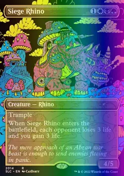 MTG Siege Rhino (2014/31) Secret Lair 30th Anniversary Countdown Kit NM FOIL - Image 1