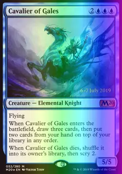 MTG Magic the Gathering Cavalier of Gales (52s/143) Core Set 2020 Promos LP FOIL - Image 1