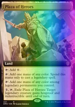 MTG Magic the Gathering Plaza of Heroes (421/552) Dominaria United LP FOIL - Image 1