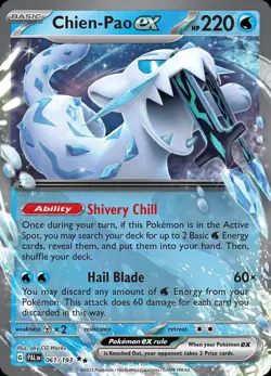 Pokemon Chien-Pao ex (61/281) Paldea Evolved LP HOLO - Image 1