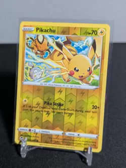 Pokemon Silver Tempest - Pikachu - 049/195 - Reverse Holo - M/NM - Image 1