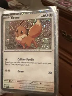 Eevee Cosmos Holo 3 Swirls Scarlet Violet Black Star Promo Pokemon 🤣 - Image 1