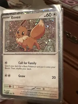 Eevee Cosmos Holo 3 Swirls Scarlet Violet Black Star Promo Pokemon 🤣 - Image 2