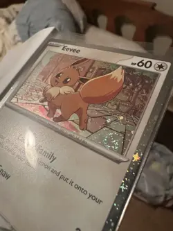 Eevee Cosmos Holo 3 Swirls Scarlet Violet Black Star Promo Pokemon 🤣 - Image 4