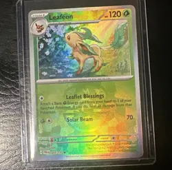 Leafeon (Master Ball Pattern) 005/131 Sv: Prismatic Evolutions Holo Pokemon TCG - Image 1
