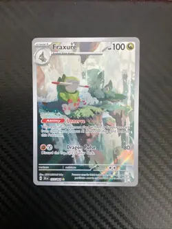 Pokemon TCG - SV Shrouded Fable - Fraxure 077/064 - Holo Illustration Rare - NM - Image 1