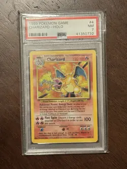 PSA 7 NM 1999 Charizard Base Set Unlimited Holo Rare Pokemon 4/102 Rare - Image 1