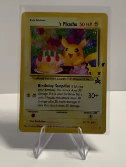 Pokemon Pikachu TCG Celebrations Birthday Promo Holo Card #24 - Image 1