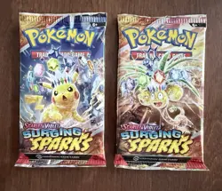 Pokemon TCG Scarlet & Violet Surging Sparks Booster Pack 10 Card Each (2 Packs) - Image 1