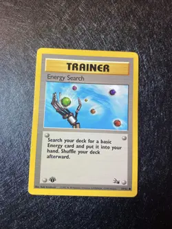 1st Edition Trainer Energy Search 59/62 Pokemon Card - Image 1
