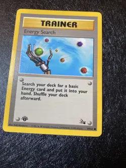 1st Edition Trainer Energy Search 59/62 Pokemon Card - Image 5