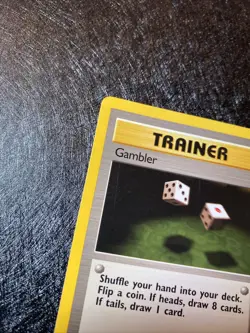 1st Edition Trainer Gambler 60/62 Pokemon Card - Image 3