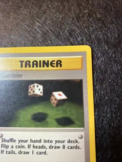 1st Edition Trainer Gambler 60/62 Pokemon Card - Image 4
