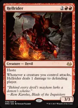 Hellrider -Foil Light Play MTG Modern Masters 2017 - Image 1