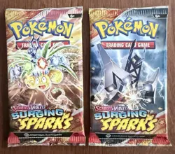 Pokemon TCG Scarlet & Violet Surging Sparks Booster Pack 10 Card Each (2 Packs) - Image 1