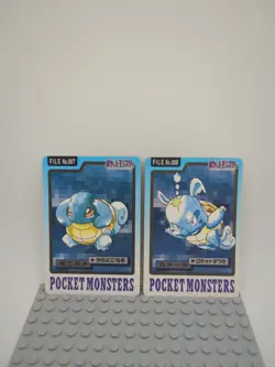 Pokemon Carddass Card Squirtle Wartortle Bandai Pocket Monsters 1997 Japan 07 08 - Image 1