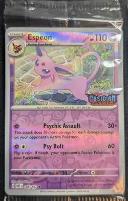 Pokemon Card Espeon Best Buy STAMPED Sealed Promo 086/197 Near Mint - Image 1