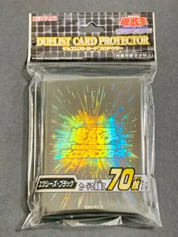 YuGiOh Duelist Card Protector Xyz Black 2022 70 Pcs Sleeves SEALED - Image 1