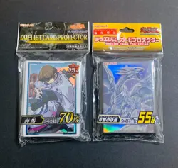 YuGiOh Konami Seto Kaiba & Blue-eyes White Dragon 125 Pcs Card Sleeves Japanese - Image 1
