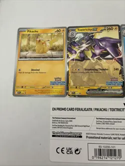 2025 Pokemon Tcg Promo Card Lot Feraligatr, Pikachu, And Toxtricity Opened4 Lot - Image 2