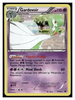 2012 Pokemon B & W Next Destinies Holo Gardevoir #57/99 - Image 1
