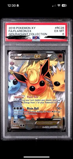 PSA 6 Flareon ex RC28/RC32 XY Generations Radiant Collection Pokemon TCG NM/M - Image 1