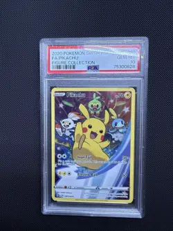 2020 POKEMON SWSH PROMO FIGURE COLLECTION #020 FULL ART/PIKACHU PSA 10 - Image 1