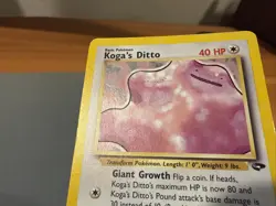 Pokemon TCG Koga's Ditto 10/132 Gym Challenge Unlimited Holo - Image 3