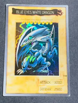 Yugioh Bandai Carddass Blue-Eyes White Dragon English #118 1st Edition initial - Image 1