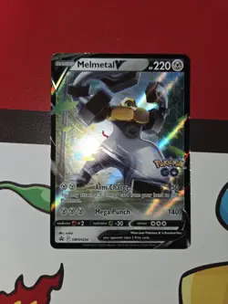 Melmetal V SWSH224 Black Star Promos GO Stamped Ext. Art Holo Pokemon 2022 LP - Image 1