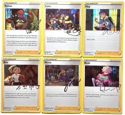 Raihan Leon Hop Bea Nessa Bede - 6 Holo Autograph Card Set Pokemon Crown Zenith - Image 1