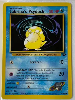 Pokemon - Sabrina's Psyduck 99/132 Gym Challenge Regular Unlimited WotC Vintage - Image 1