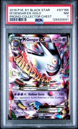 2016 POKEMON XY BLACK STAR PROMO COLLECTOR CHEST #XY166 M GENGAR EX-HOLO PSA 7 - Image 1