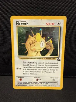 Pokemon TCG Meowth Black Star Promos Holo Card Game Boy - Image 1