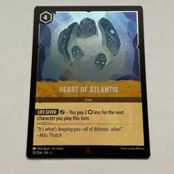 Heart Of Atlantis 30/204 Disney Lorcana Into The Inklands Rare Cold Foil Card NM - Image 1